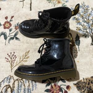 Dr Martens Black Patent Lace-Up Boots 1youth
